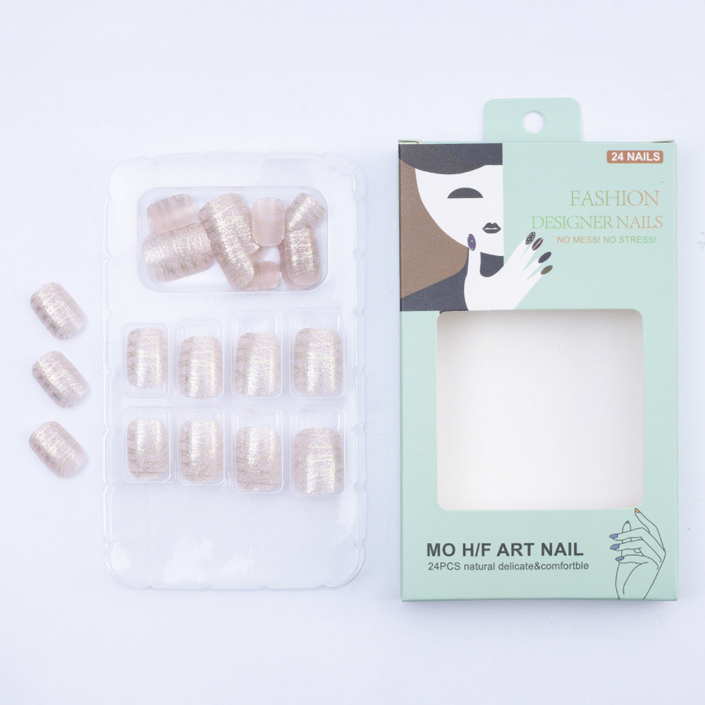 Artificial nails with elegant glitter design Acalora