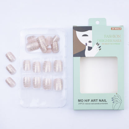 Artificial nails with elegant glitter design Acalora