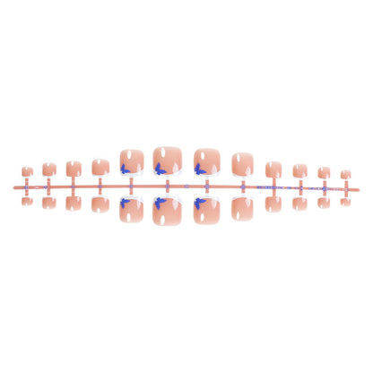 Elegant Press-On Nail Set with Whimsical Butterfly Designs Acalora