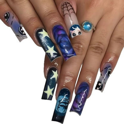 Artistic Cosmic Nail Design Acalora