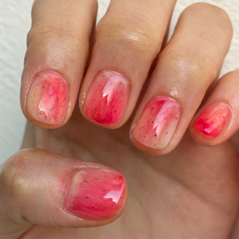 Stylish Marble Finish Press-On Nail Set Acalora