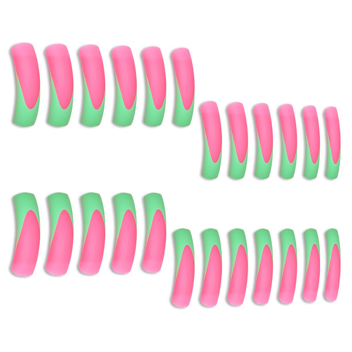Stylish Long Press-On Nails with Artistic Ombre Design Acalora