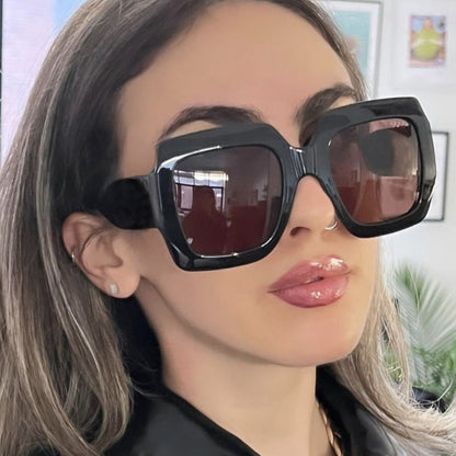 Women's oversized Square Sunglasses with striking tortoiseshell design Karnz
