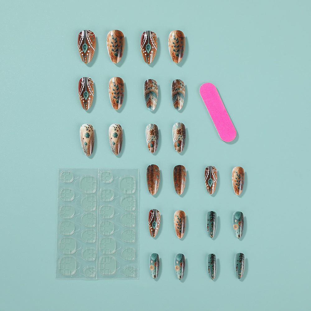 Artificial nails in ethnic design Acalora