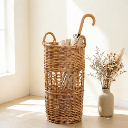 Handcrafted willow basket with cotton lining Acalora