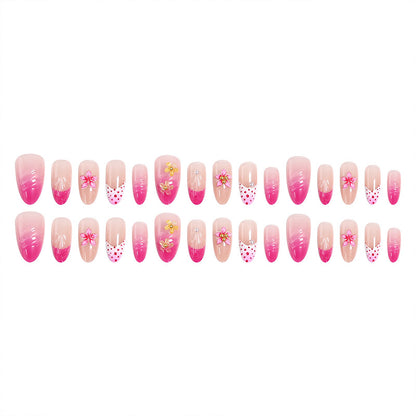 Nail art set with floral and elegant decorations Acalora