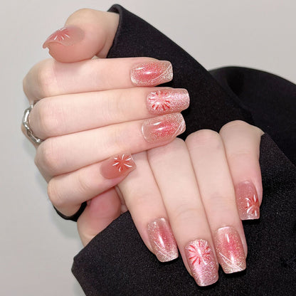 Acrylic nail set with glamorous accents and sparkling finish Acalora