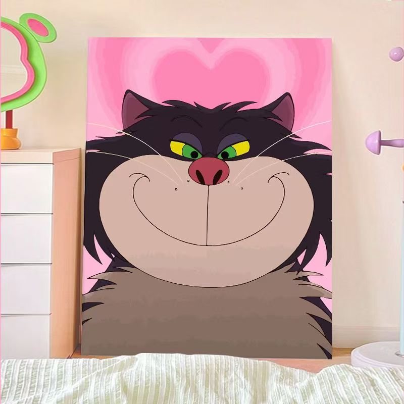 Playful Cartoon Cat Wall Art