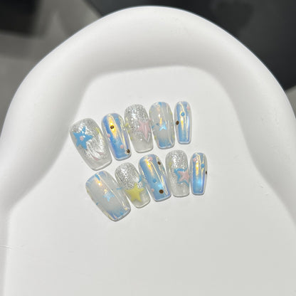 Artistic Starry Dream Press-On Nail Set Acalora
