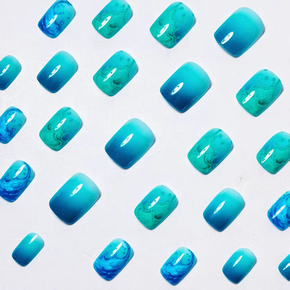 Artistic Wave-Inspired Nail Art Acalora