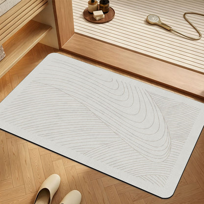 Geometric Patterned Bathroom Mat Acalora