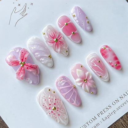 Artistic Press-On Nail Set Acalora