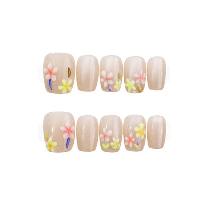 Creatively Designed Floral Press-On Nail Set Acalora