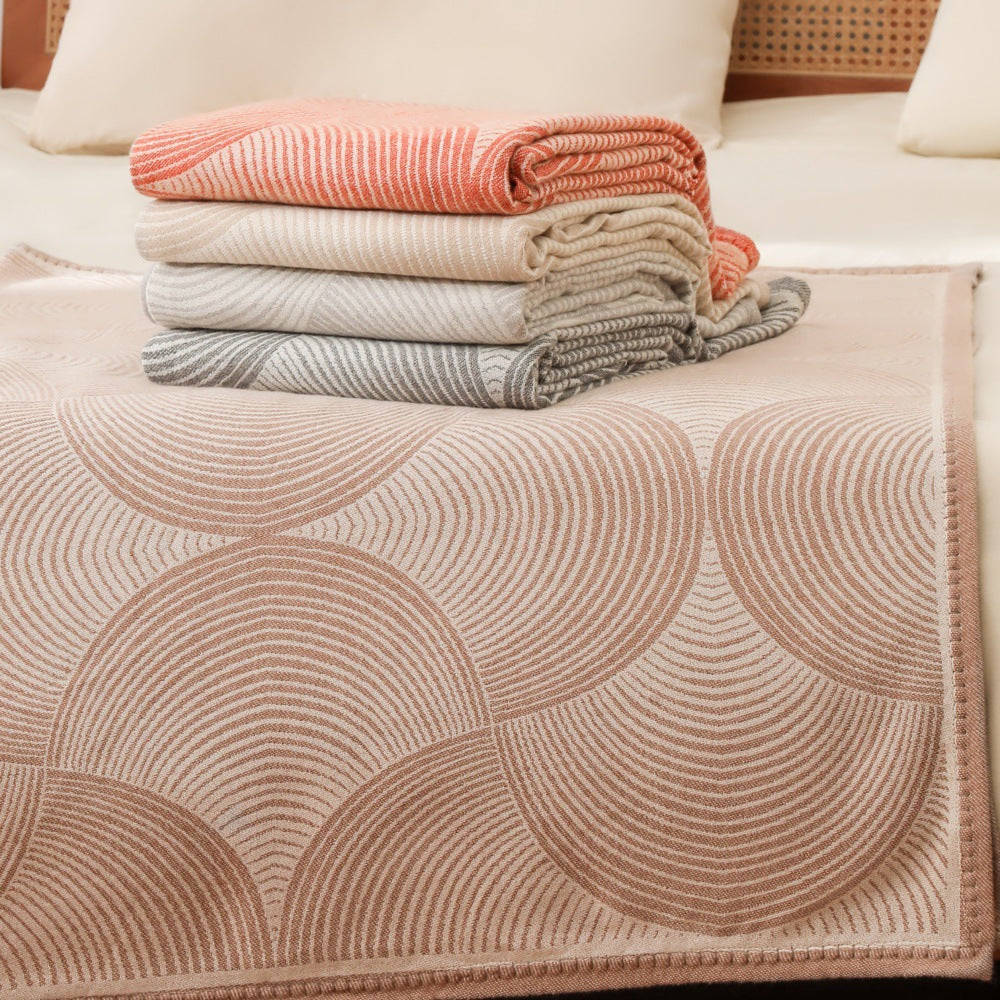 Minimalist Textured Knit Throw Blanket