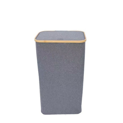 Stylish laundry basket with wooden lid Acalora