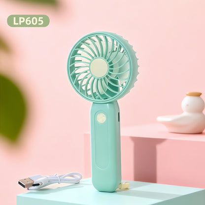 Ladies' Portable USB Handheld Fan with Ergonomic Grip Technology Brehn