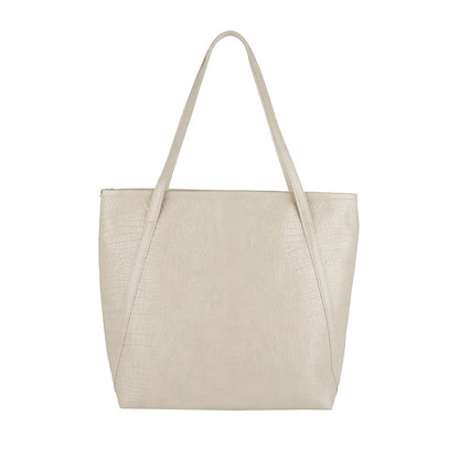 Crocodile-Embossed Leather Tote Bag Acalora