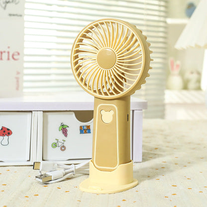Ladies' Portable Handheld Fan in a cute bear motif Karnz