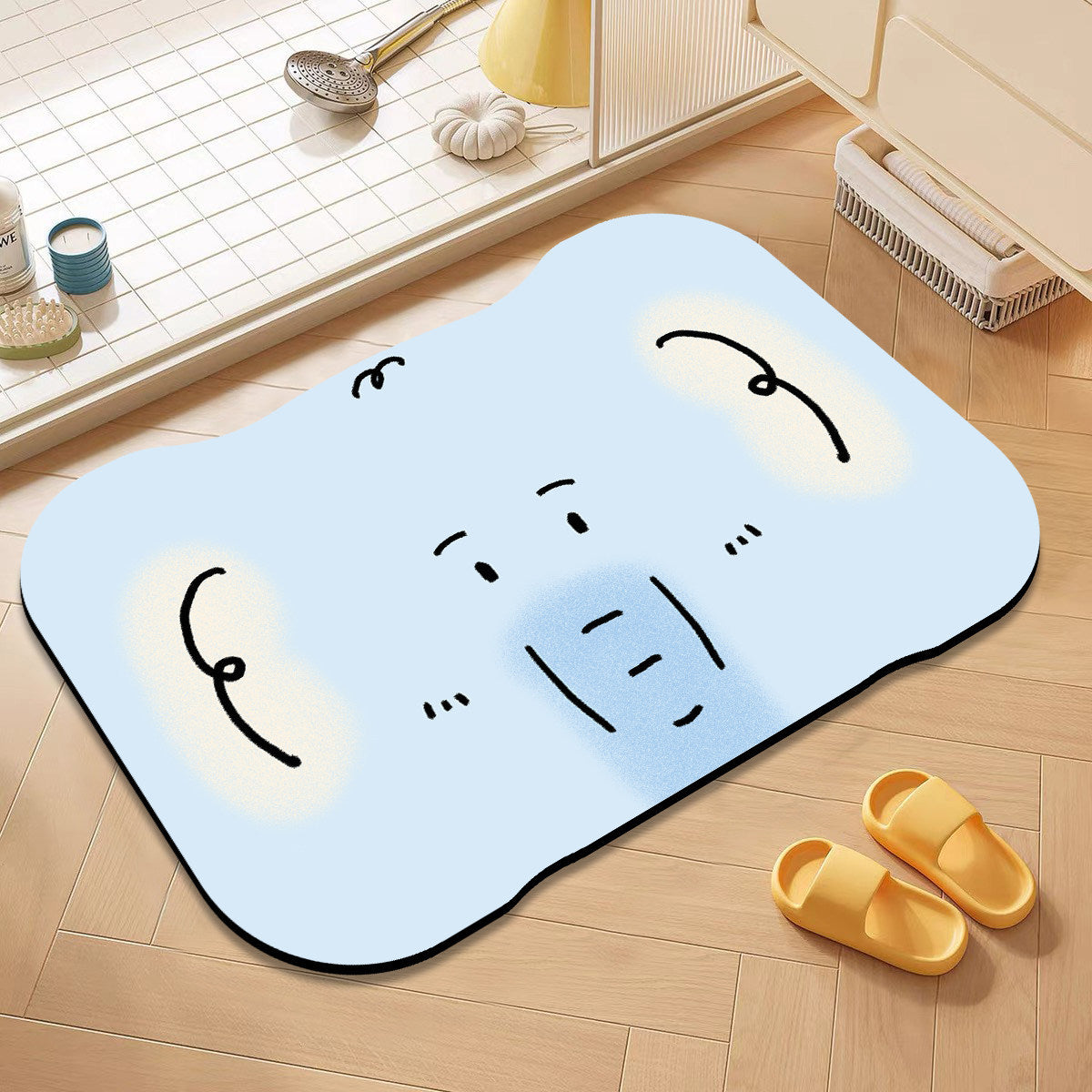 Cute Cat-Themed Bath Mat