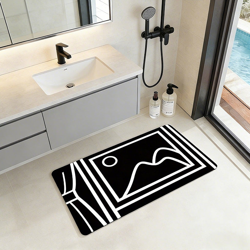 Playful Cartoon Dog-Themed Bath Mat Acalora