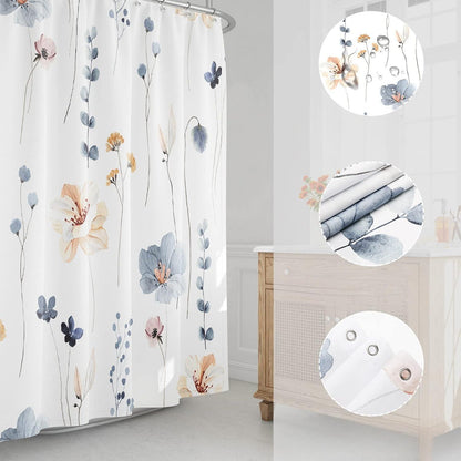 Floral-Print Shower Curtain