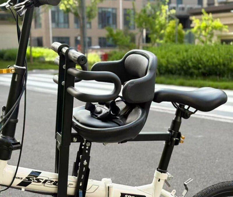 padded child bike safety seat with high back and five-point harness Bowlift
