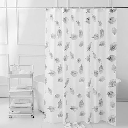 Leaf-Patterned Shower Curtain