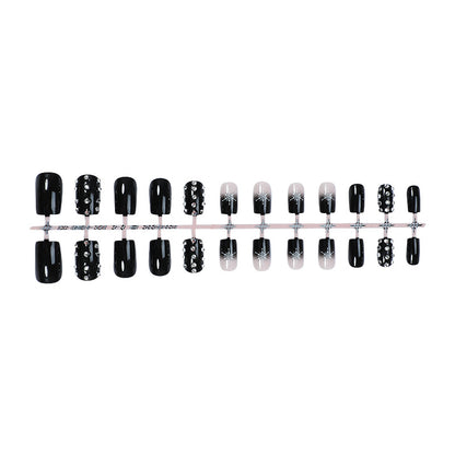 Decorative Press-On Nail Set with Gem Accents Acalora