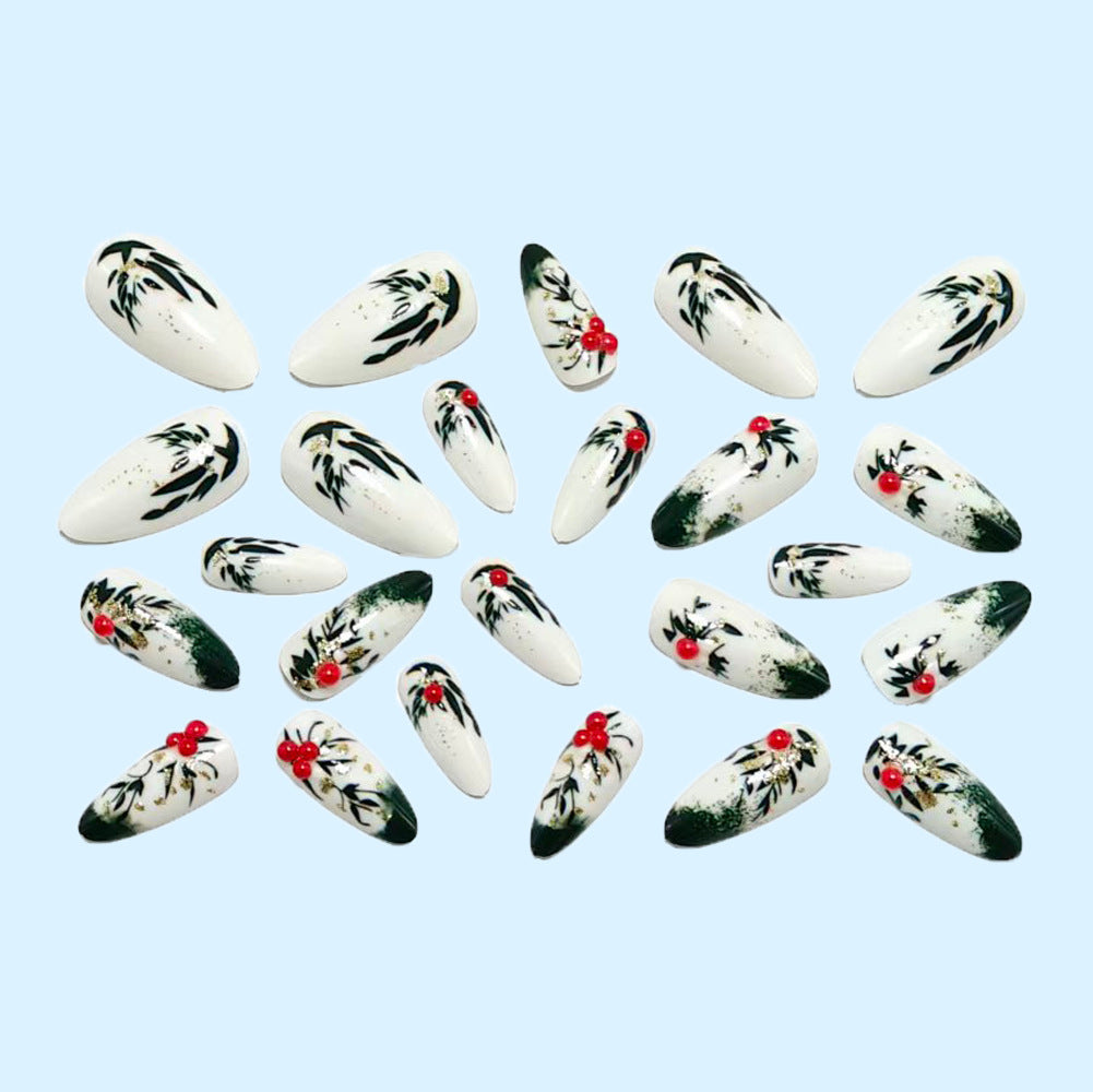 Artificial nails with festive flower design Acalora