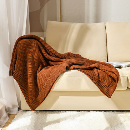 Unisex Chunky Knit Decorative Blanket