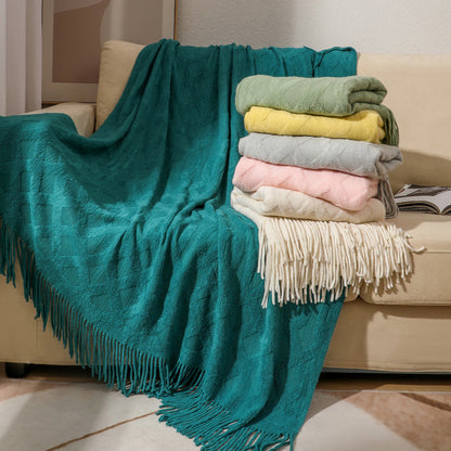Premium Textured Knit Throw Blanket