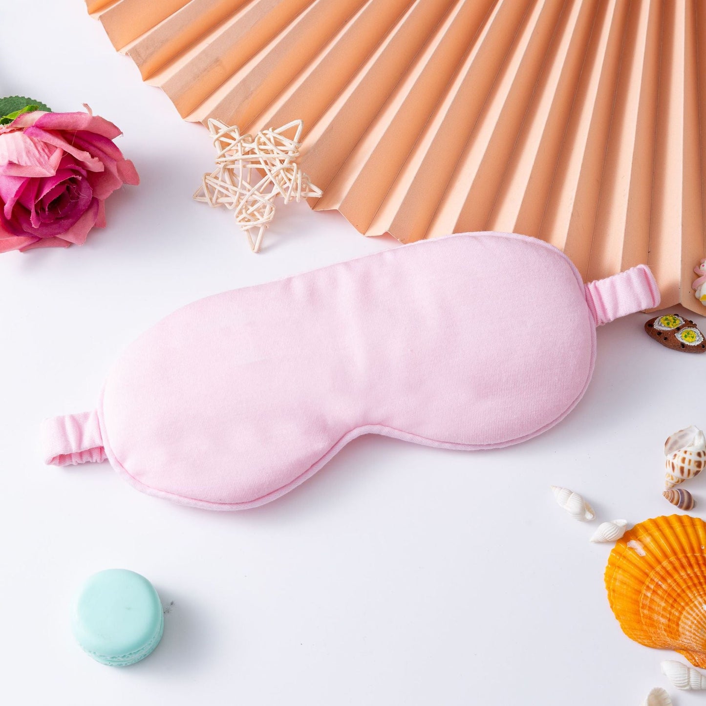 Dame nan lett bomull søvnmaske med ergonomisk polstring og elastisk komfortbånd Skanto