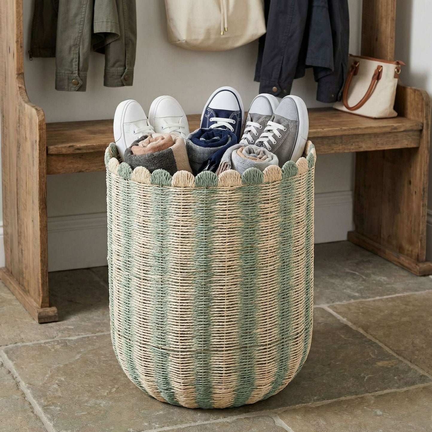 Decorative Woven Floor Basket Acalora