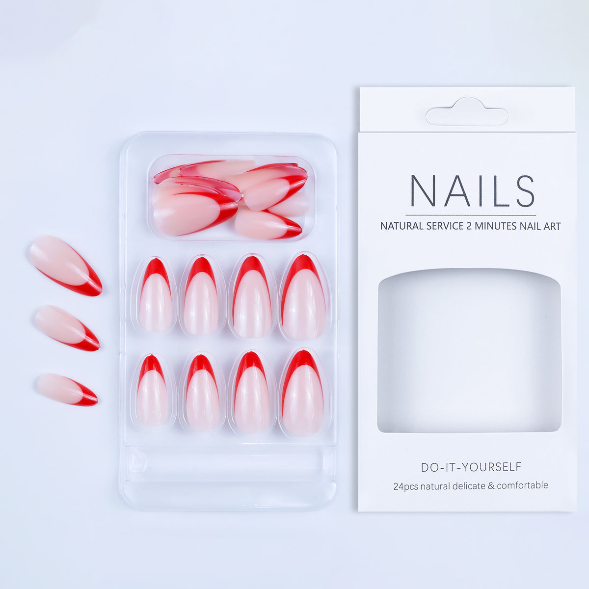 Artificial nails in elegant fringe design Acalora