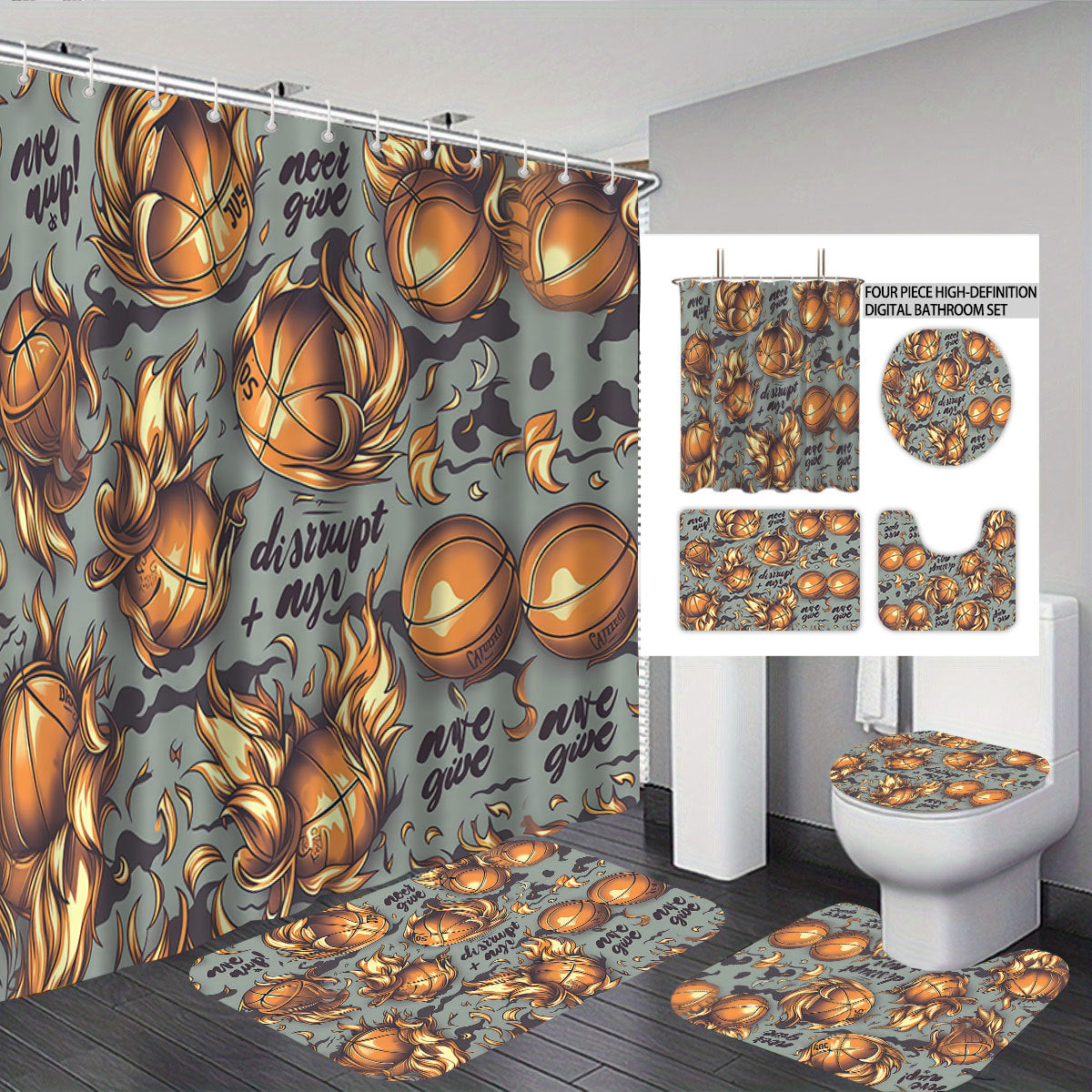 Creative Universe-Themed Bathroom Set