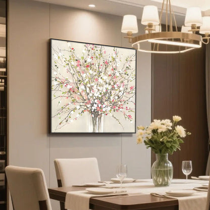 Floral Themed Canvas Wall Decoration