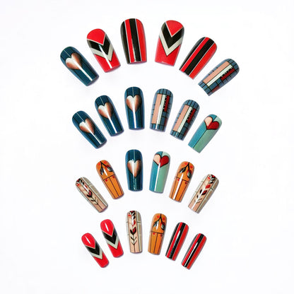 Artistic Heart-Inspired Nail Art Acalora