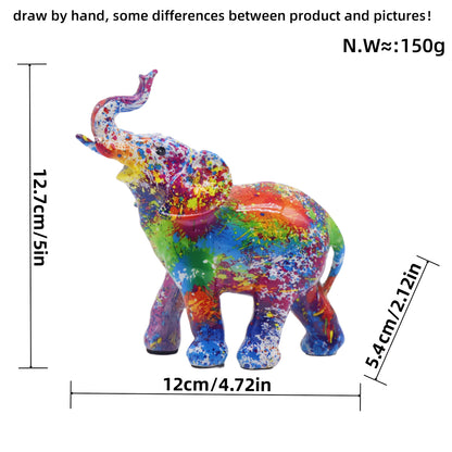 Colorful Elephants Figurine Acalora