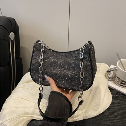 Vintage-Inspired Denim Hobo Bag Acalora