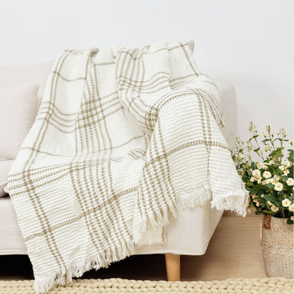 Soft Cotton Waffle Weave Blanket