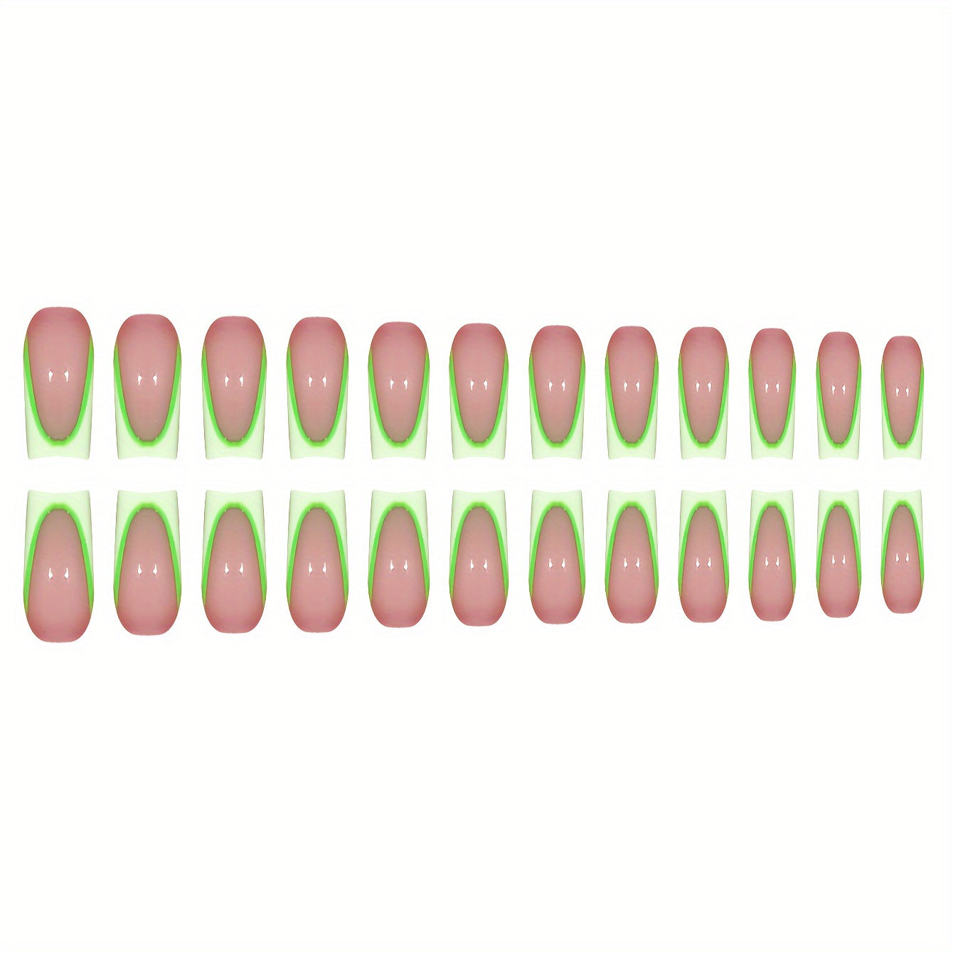 Neon French Tip Press-On Nails Acalora