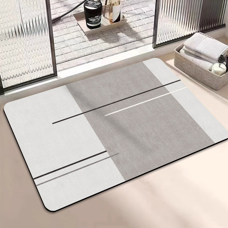Geometric Patterned Bathroom Mat Acalora