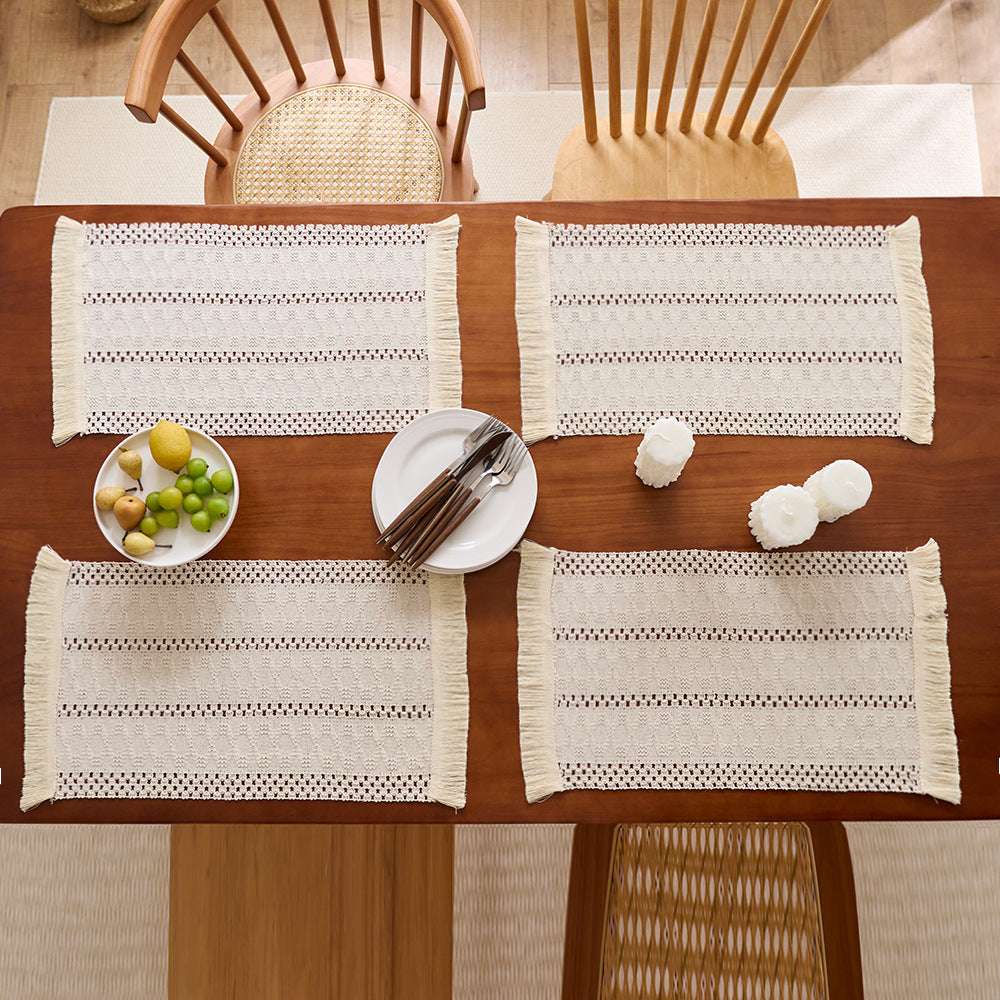 Chic Fringed Table Placemats