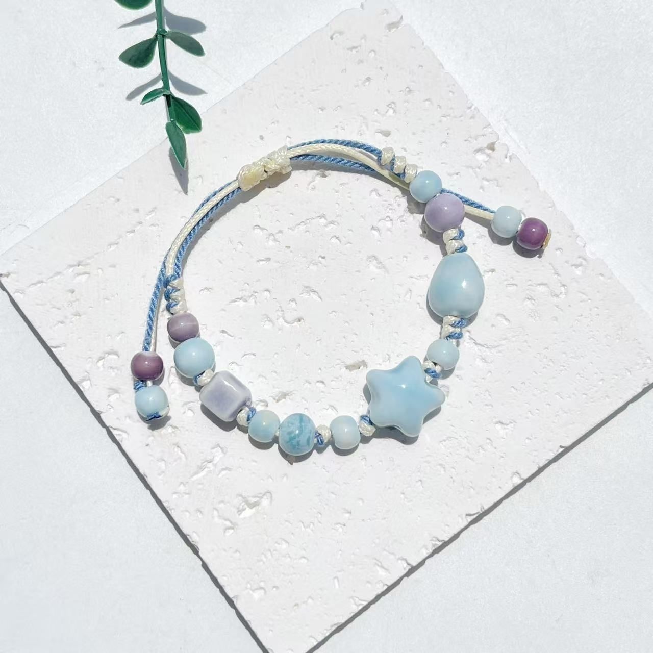 Adjustable Beaded Charm Bracelet Acalora 1788857084