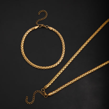 Stylish Chain Necklace Set Acalora