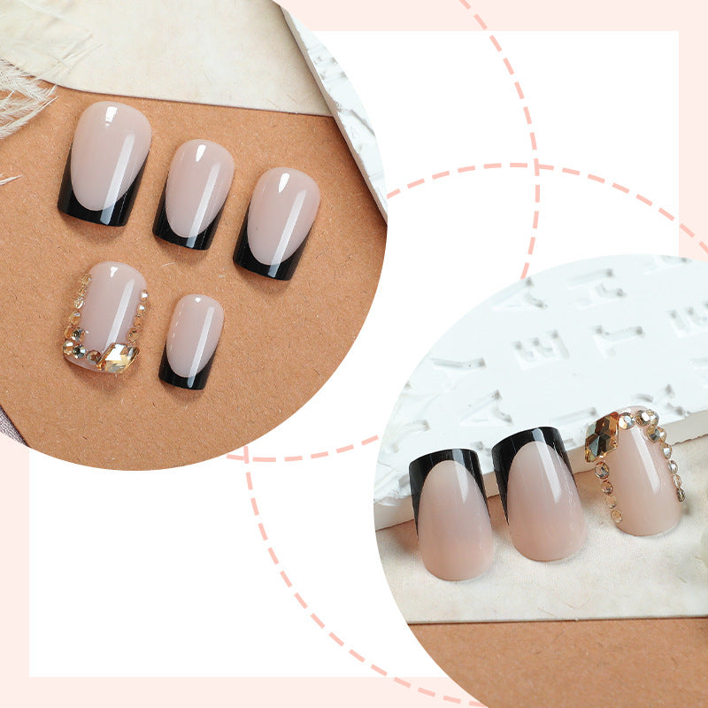 Premium Ombre Press-On Nail Set with Decorative Accents Acalora