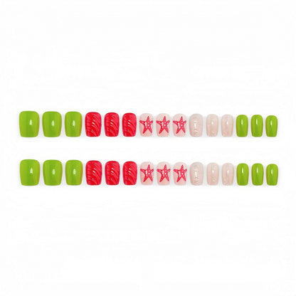 Artificial Nail Set with Festive Designs Acalora