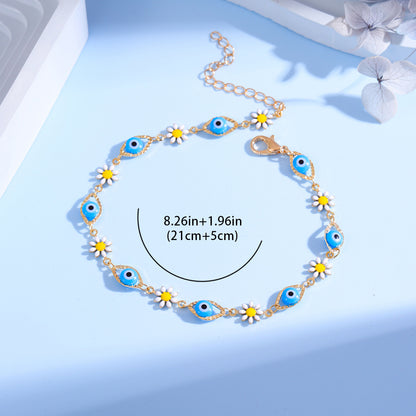 Eye Charm and Daisy Bracelet Acalora