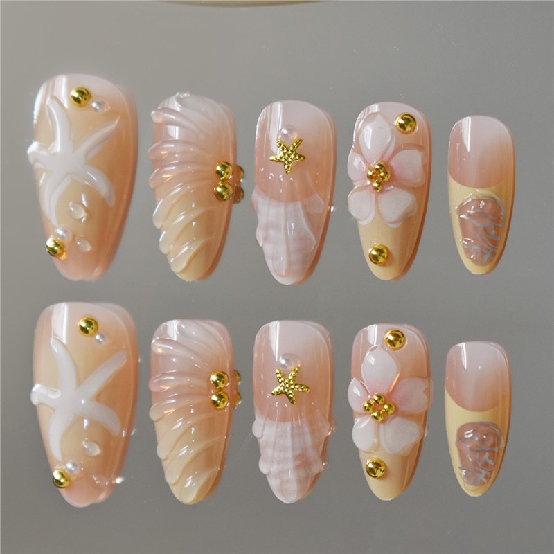 Elegant Floral Design Nail Set Acalora