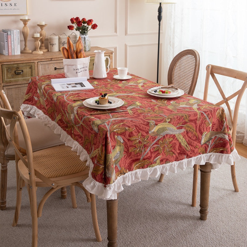 Ornamental Embroidered Table Cover